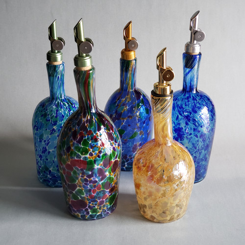 Smooth oil bottle Burnt Glassworks