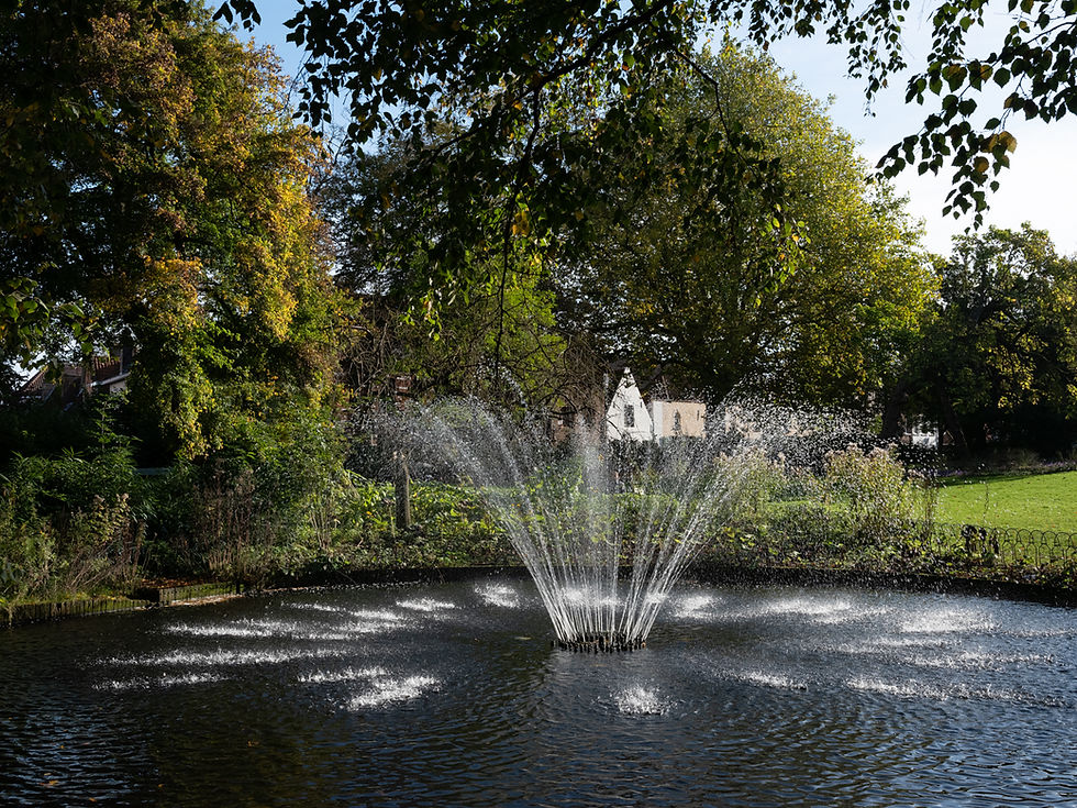 Waterfall in Astrid Park in Bruges