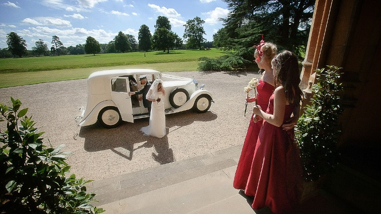 Bride arrives at Shuttleworth