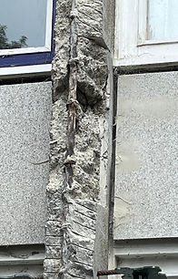 keyed concrete prior to specailist repairs