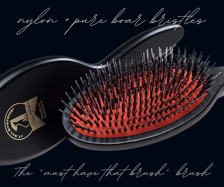 Thumbnail: The Pure Boar Bristle and Nylon combination brush is "the must have that brush" brush