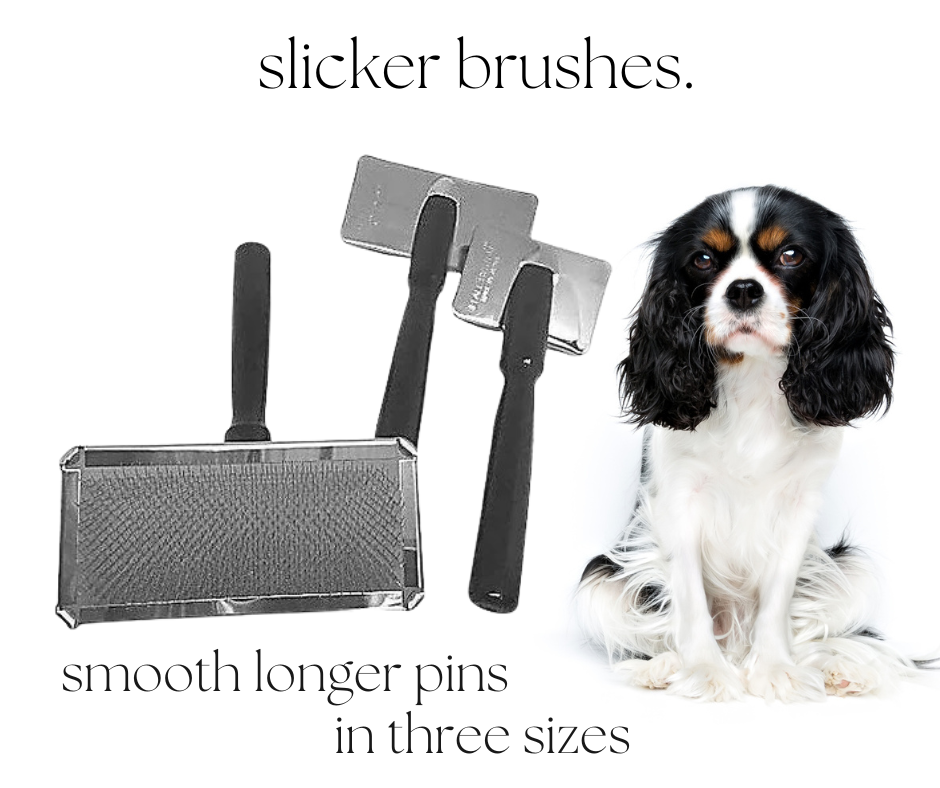 Thumbnail: #1 All Systems Slicker Brushes in three sizes for grooming Cavalier Saint Charles Spaniels