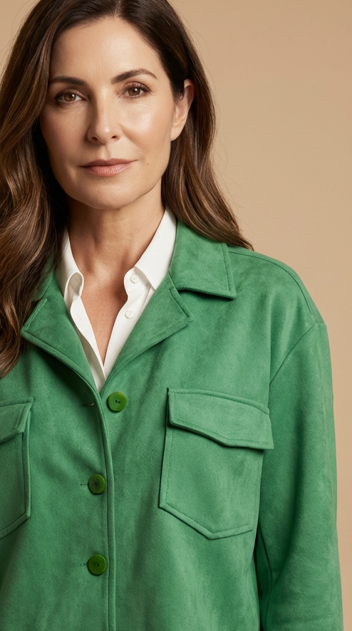 Miniatura: CHAQUETA VERDE GAMUZA