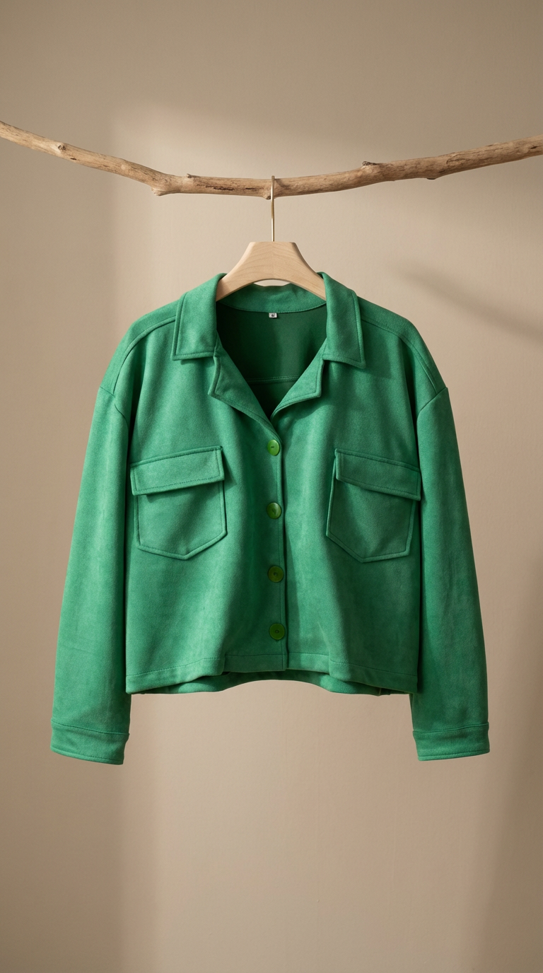 Miniatura: CHAQUETA VERDE GAMUZA