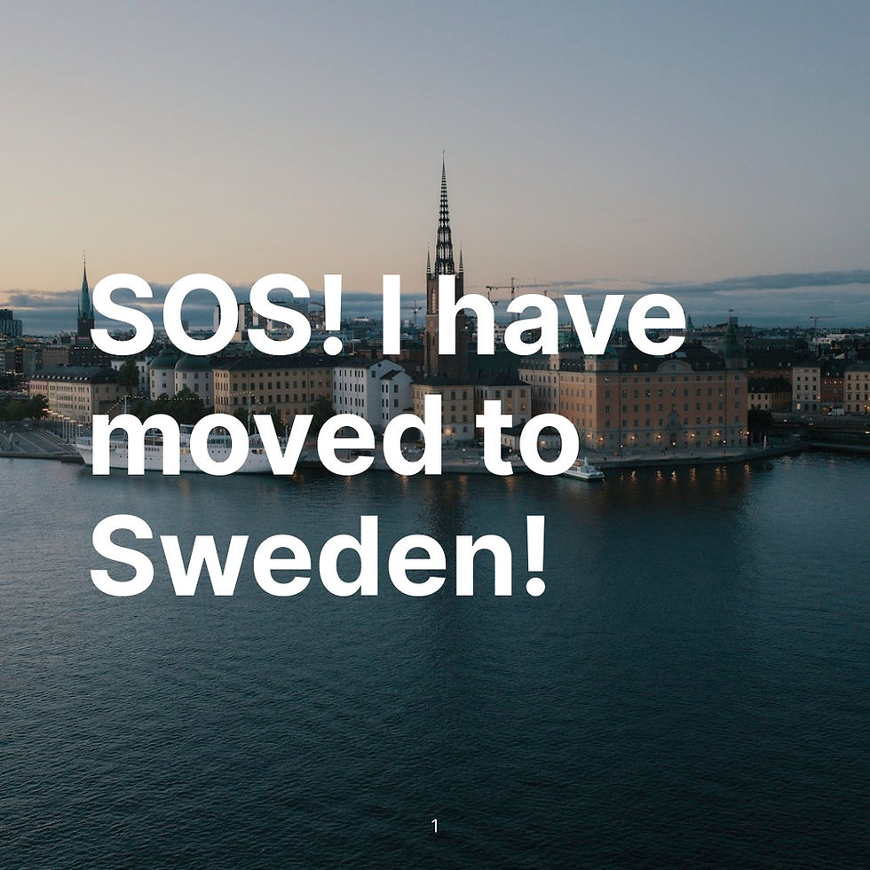 "SOS! I have moved to Sweden!" guidebook