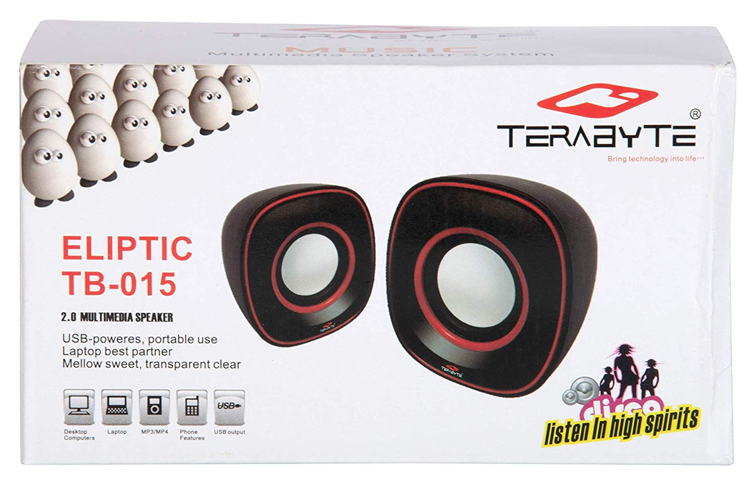 Terabyte USB 2.0 Portable Multimedia Speaker (Multicolor)