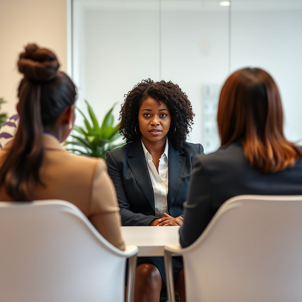 Professional meeting with HR