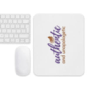 Authentic & Unapologetic Mouse Pad - White
