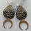 Thumbnail: Idea Leuconoe Obscura Butterfly Wing Earrings with Brass Crescent Charm