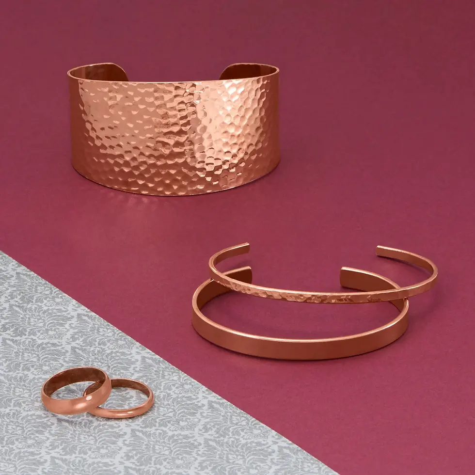Thumbnail: Gabriella Smooth Solid Copper Cuff Bracelet