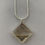 Thumbnail: Merolina Top Wing Silver Square Necklace