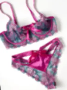 Rosie Embroidered Bra Set