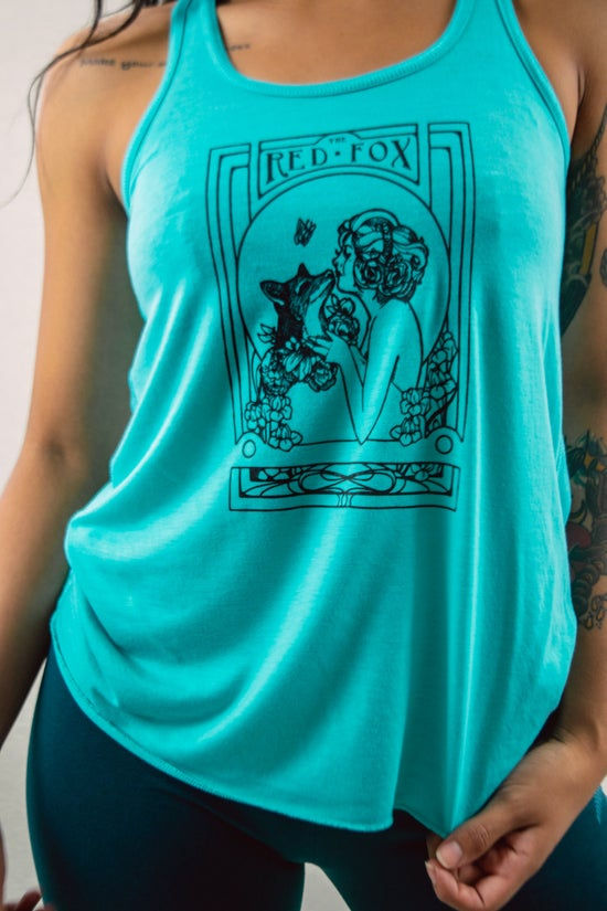 Thumbnail: RF Flowy Racerback Tank in Teal