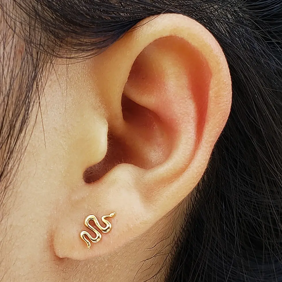 Thumbnail: Slithering Snake Post Earrings