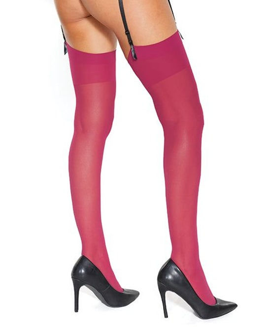 Thumbnail: Raspberry Beret Thigh High Stockings