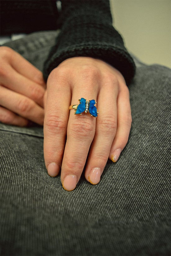 Thumbnail: Flutterby Butterfly Ring