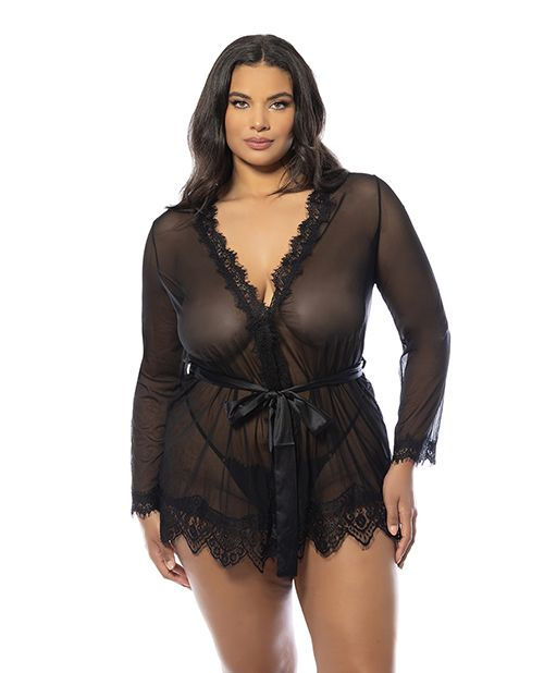 Thumbnail: Provence Short Robe in Black