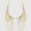 Thumbnail: Rhinestone Net Halter Top w/ Openable Front in Gold