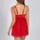 Thumbnail: Hazel Babydoll and Panty Set in Red