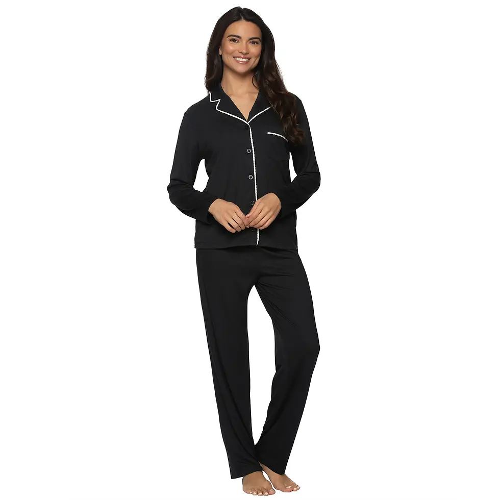 Jessie Stretch Jersey Long Sleeve & Pants Pj Set