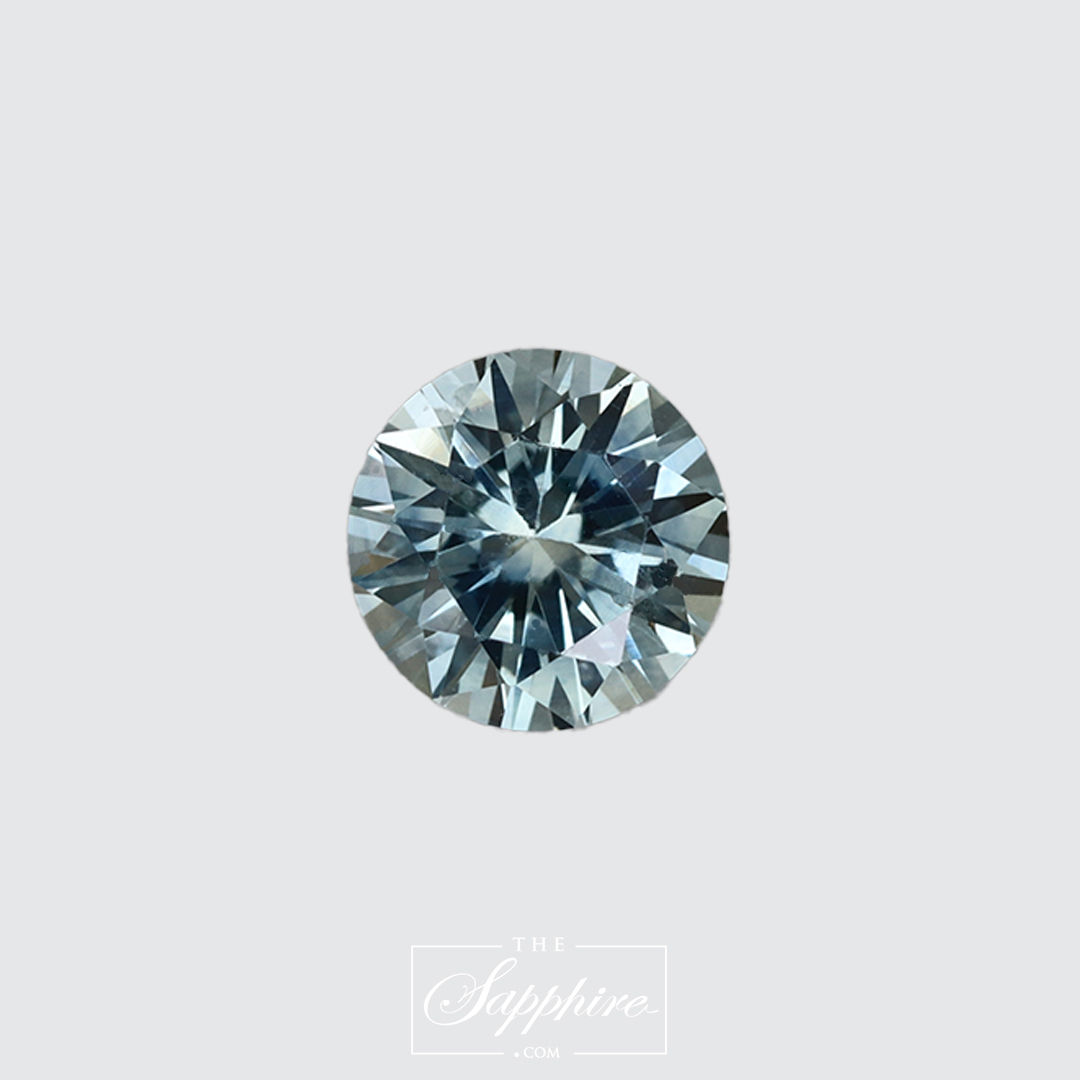 Round Light Blue Montana Sapphire(PSH1789)