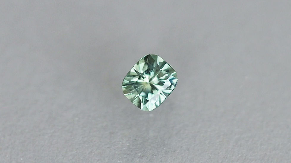 Thumbnail: Cushion Light Blue Green Montana Sapphire(PSH1114)