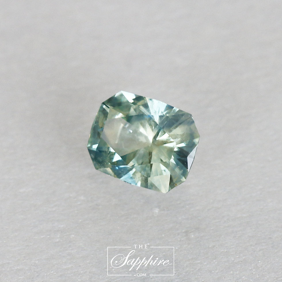 Thumbnail: Cushion Light Green Montana Sapphire(PSH1956)