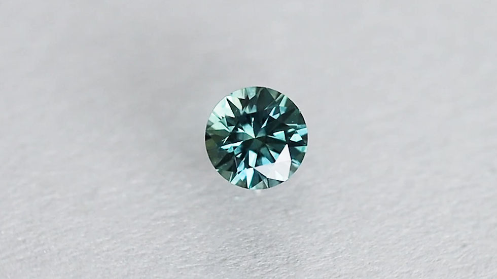 Thumbnail: Round Teal Montana Sapphire (PSH0324)