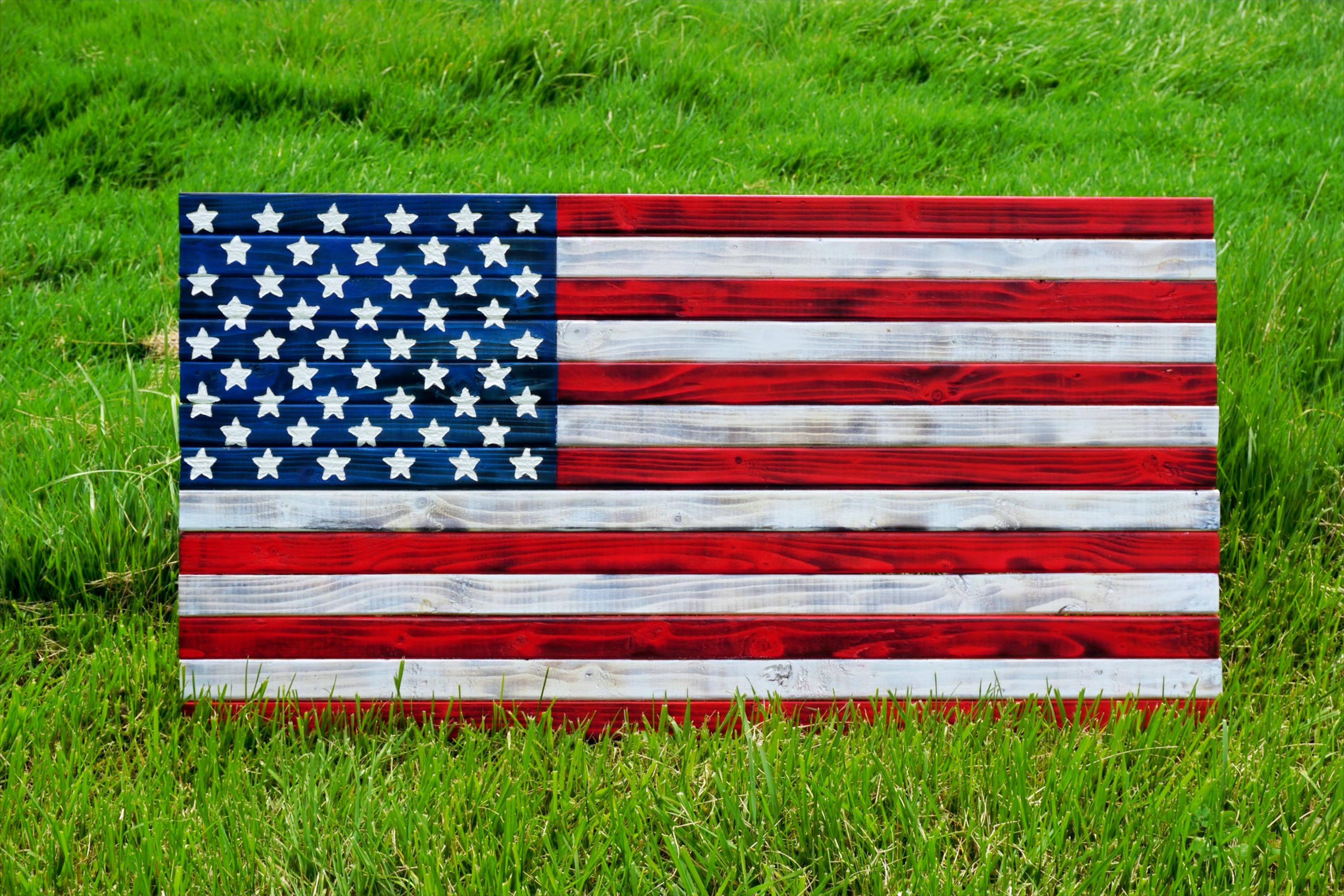 Wooden American Flag