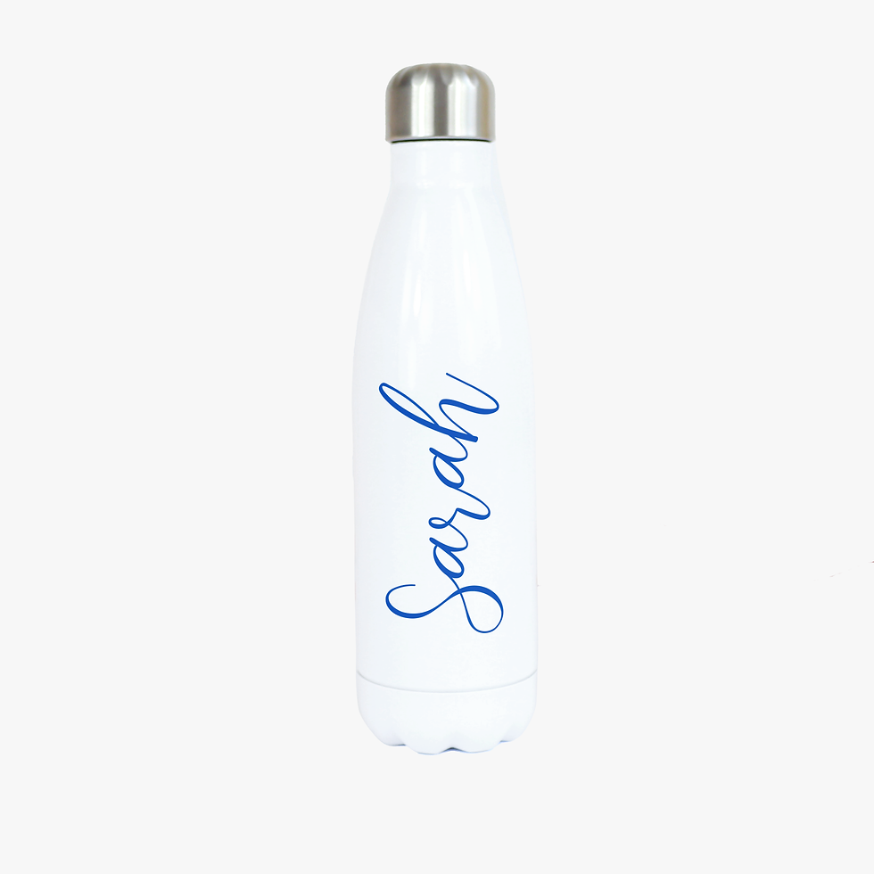 Personalised 500ml White Bowling Bottle
