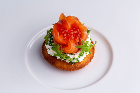 Salmon & Cream Cheese Blinis