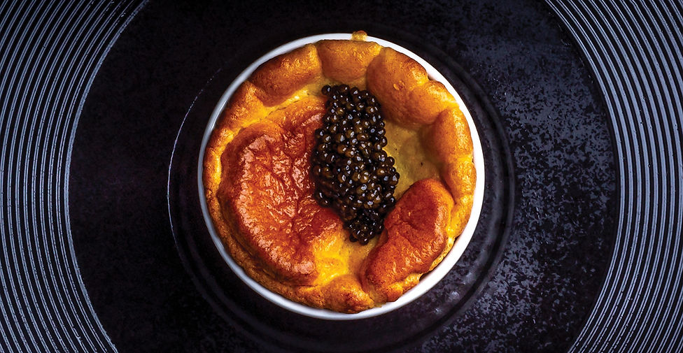 Cheese Souflee with Caviar