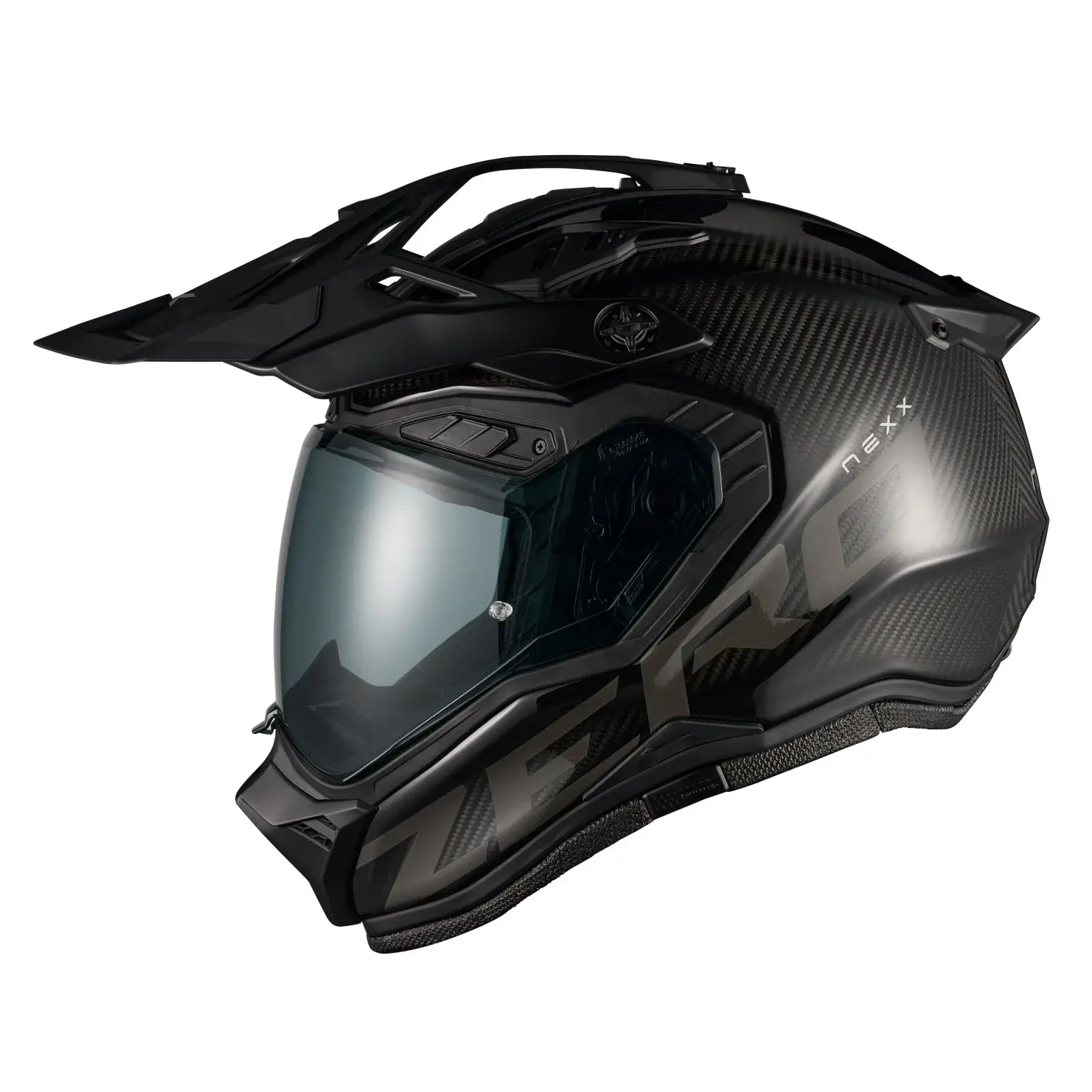 NEXX X.RL Zero Pro Carbon adventure motorcycle helmet with clear and photochromic shields.