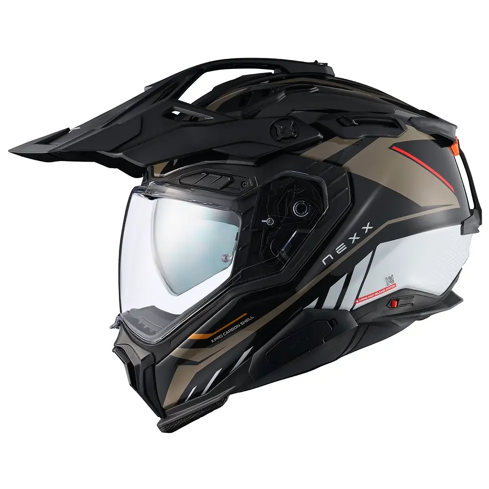 NEXX X.WED 3 Gobi Sand White adventure helmet front right side view