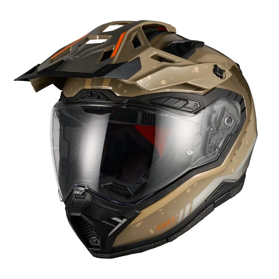 Thumbnail: Side profile of the NEXX XRL Yuma Light Sand helmet featuring advanced ventilation and rally-inspired styling.