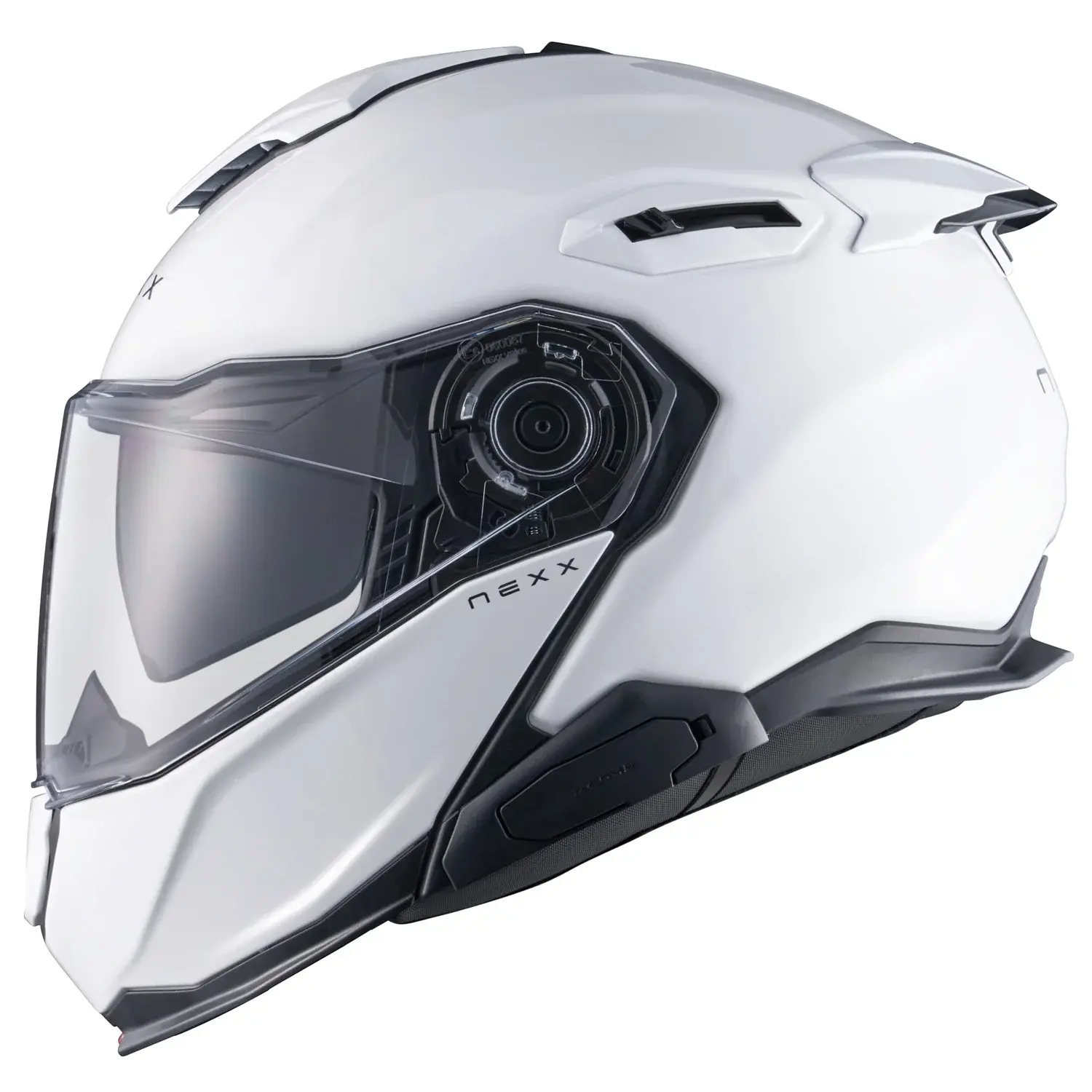 NEXX X.LifeTour Plain Modular White sport touring helmet front right side view