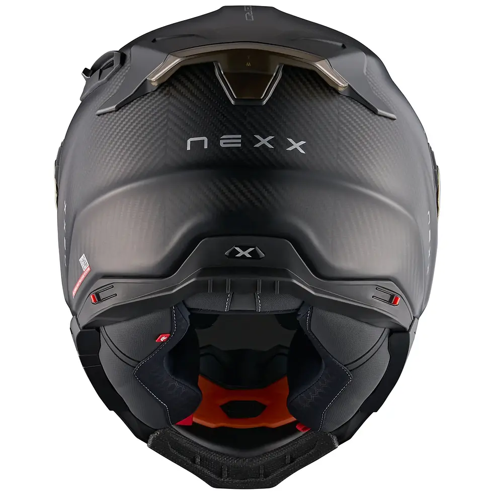 Thumbnail: NEXX X.WST 3 Zero Pro Carbon Matte Gold sport helmet rear view