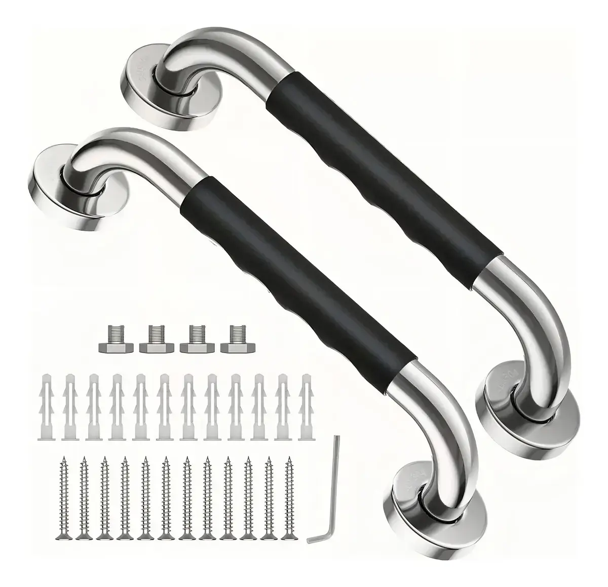 Pack de 2 Barras de Apoyo Antideslizantes para Baño de 40 cm | GeriaKare