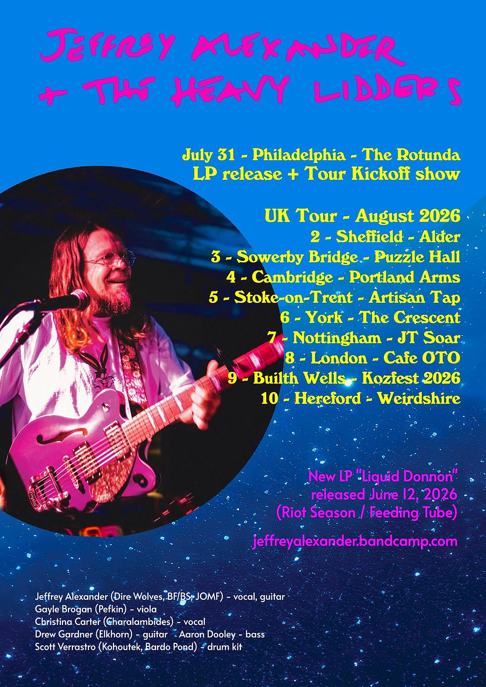Jeffrey Alexander + The Heavy Lidders Tour Poster