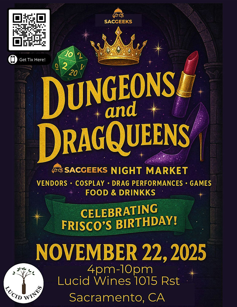 SacGeeks Night Market "Dungeons & DragQueens!"
