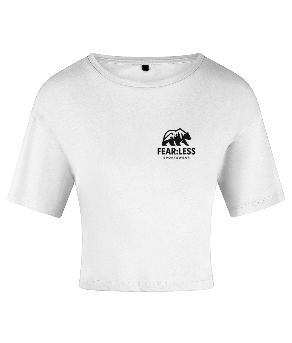 FEAR:LESS Women's TriDri crop top t-shirt - WHITE