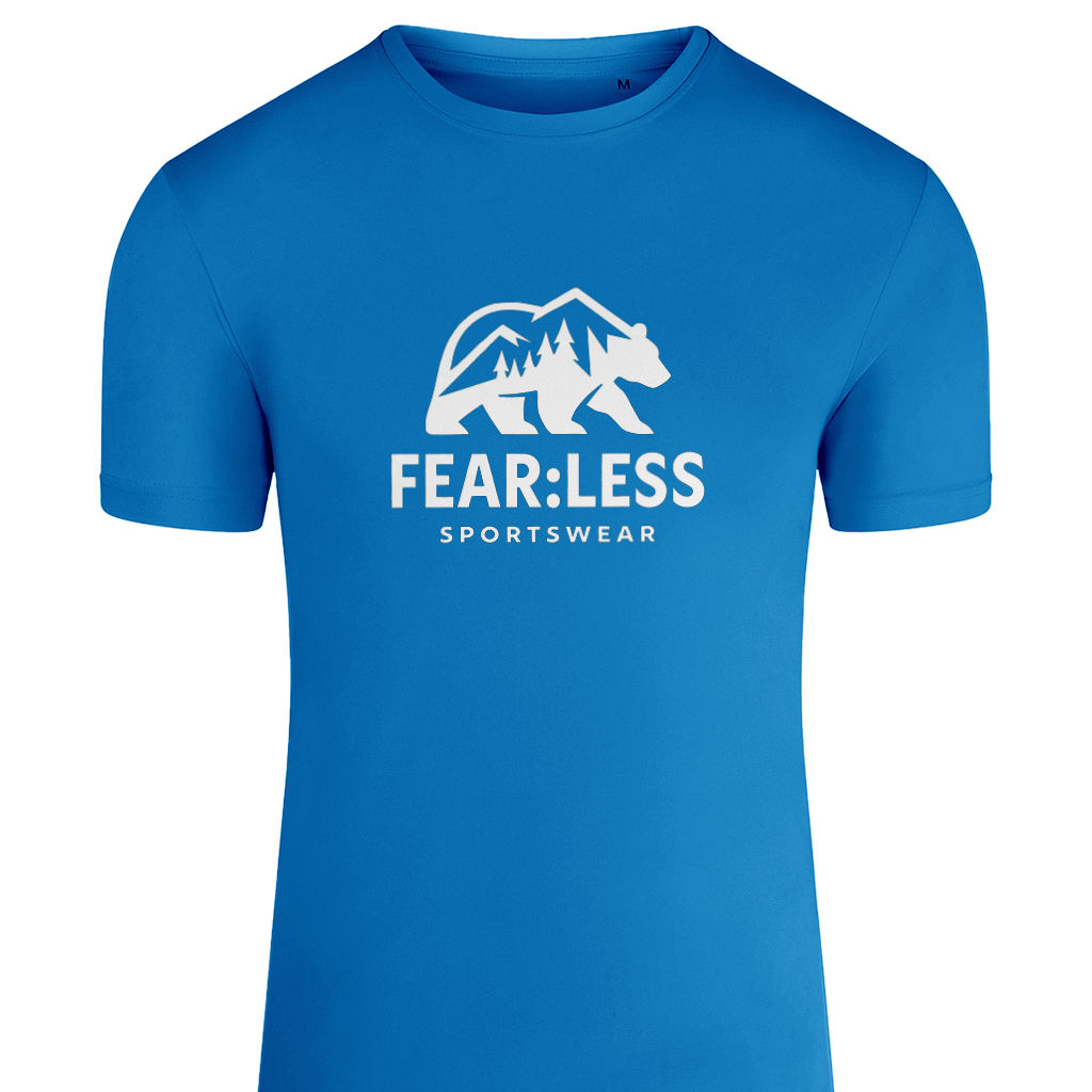 FEAR:LESS Men's TriDri recycled performance t-shirt - SAPPHIRE BLUE