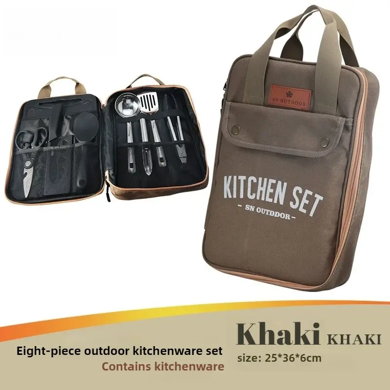 Thumbnail: Outdoor Camping Kitchenware 8-Piece Set Comes with A Full Set of Thickened Cookw