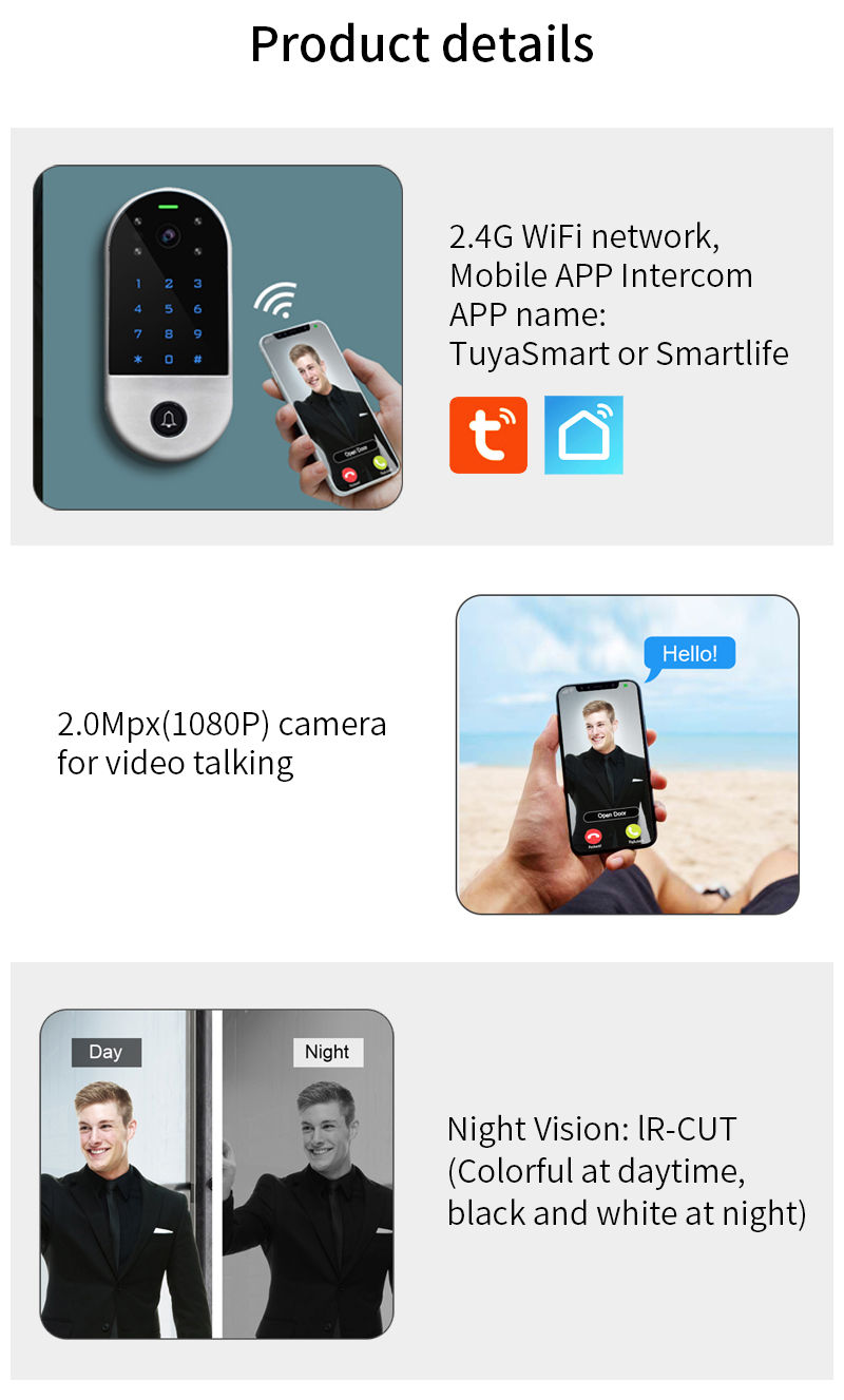 Thumbnail: Wifi Tuya Smart APP Video Door Phone 