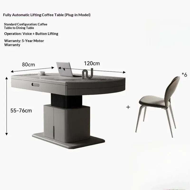 Thumbnail: Any Size Custom Luxury Italian Sintered Stone Extendable Coffee Table Moisture