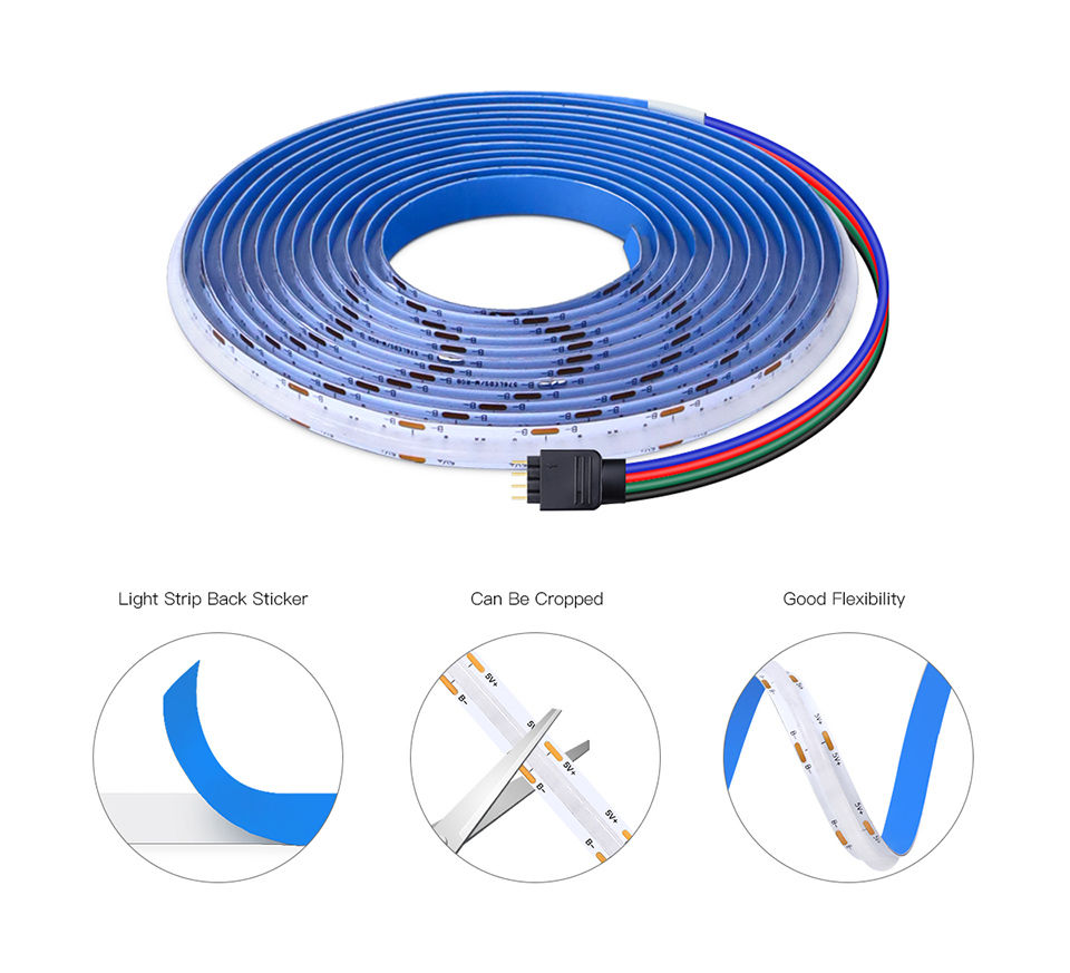 Thumbnail: RGB LED Smart Life Zigbee Controller COB LED Strip USB Lights 5V Tuya Wifi Switc