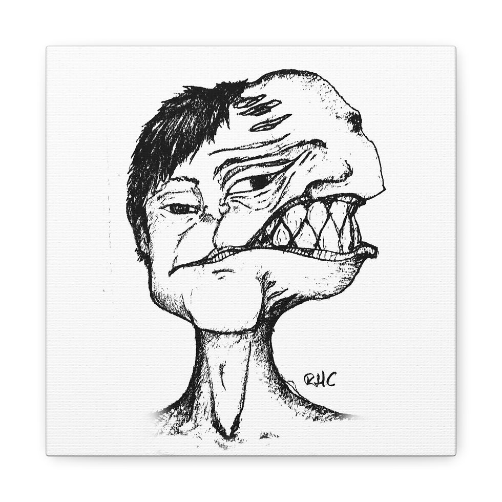 Thumbnail: Two Face 1 wall canvas square 