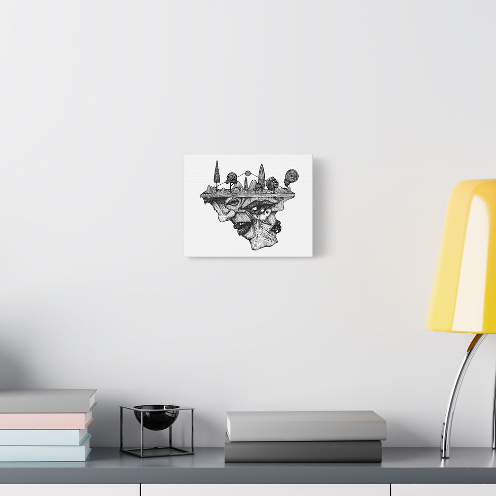 Thumbnail: wall canvas - shelf life 2 b/w