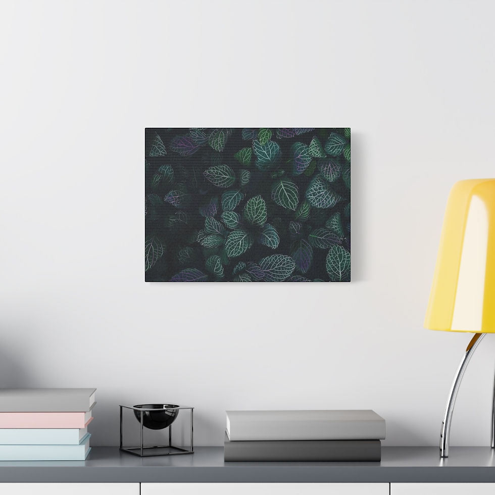Thumbnail: Leafy Matte Canvas Art - Stretched Wall Decor for Nature Lovers