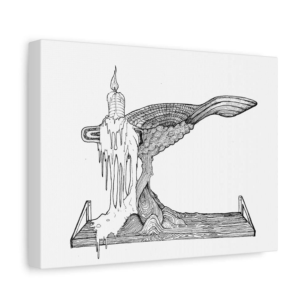 Thumbnail: wall canvas - shelf life 1 b/w